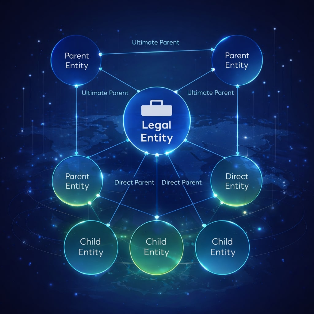 LEI nivå 2-data som visar företags ägar- och kontrollrelationer